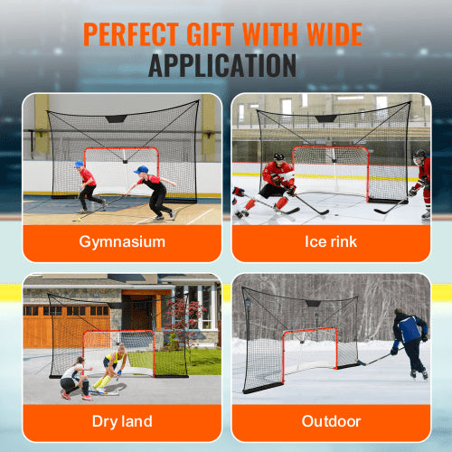 Hockey Goal Backstop Net Street Hockey Sports Backstop Netting Portable