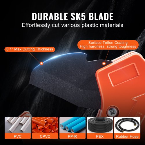 PVC Pipe Cutter 0212 OD Ratcheting PVC Pipe Cutter Heavy Duty Tube