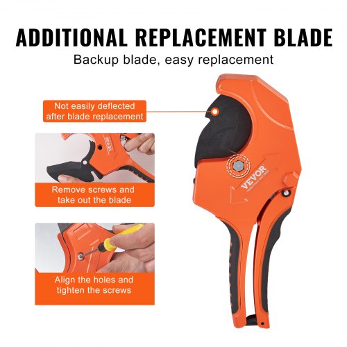 PVC Pipe Cutter 0212 OD Ratcheting PVC Pipe Cutter Heavy Duty Tube