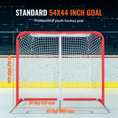 Youth Street Hockey Net Indoor Outdoor Steel Hockey Goal Portable