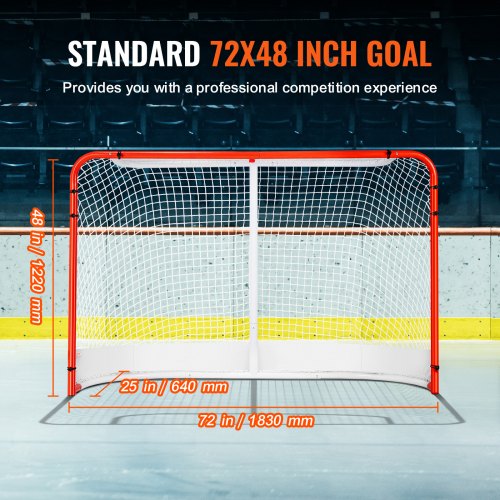 Street Hockey Net Indoor Outdoor Steel Hockey Goal Official Regulation Pro