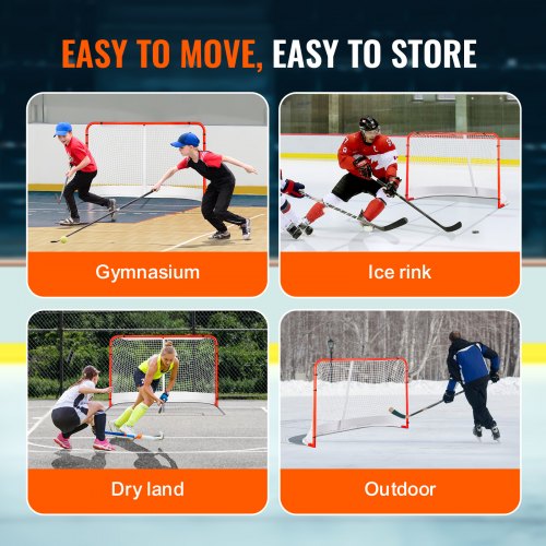 Street Hockey Net Indoor Outdoor Steel Hockey Goal Official Regulation Pro