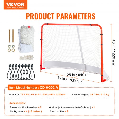 Street Hockey Net Indoor Outdoor Steel Hockey Goal Official Regulation Pro