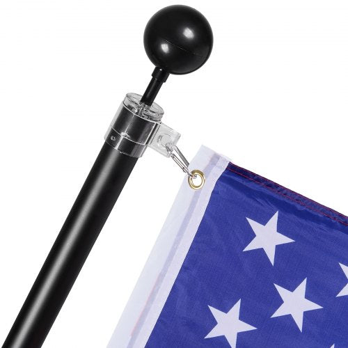20FT Telescoping Flag pole Kit Heavy Duty Aluminum Alloy in Ground Flag