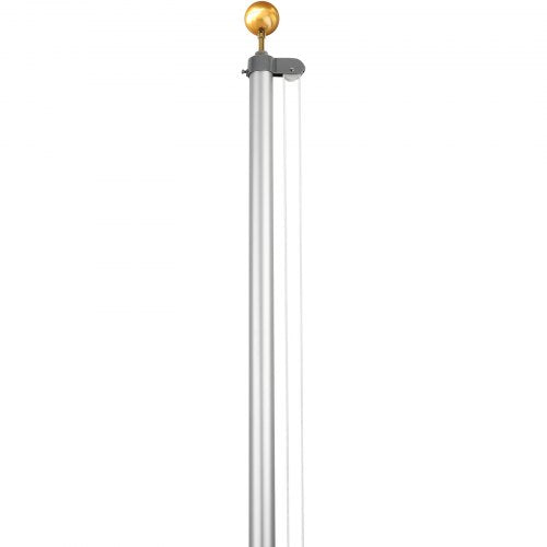 20FT Sectional Flag pole Kit Heavy Duty Aluminum Alloy in Ground Flag poles