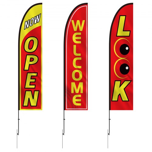 Open Flags with Pole Kit Advertising Flags for Business Outside