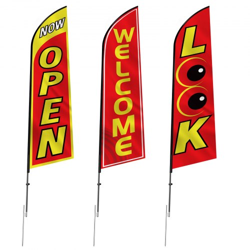 Open Flags with Pole Kit Advertising Flags for Business Outside