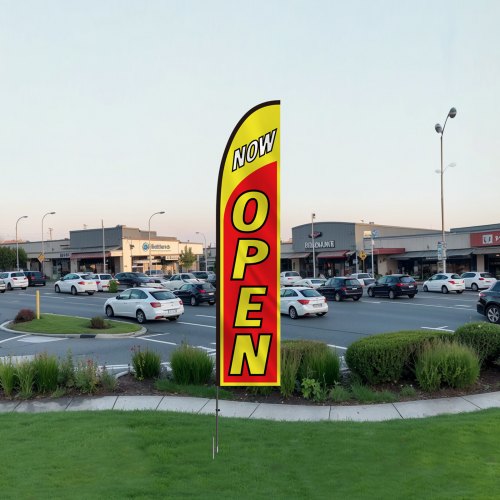 Open Flag with Pole Kit Advertising Flag for Business Outside Advertising