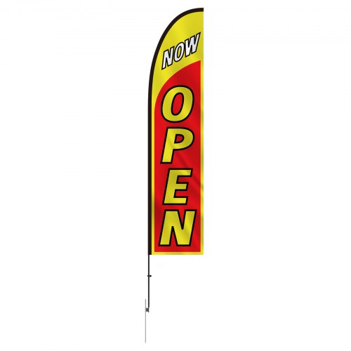 Open Flag with Pole Kit Advertising Flag for Business Outside Advertising