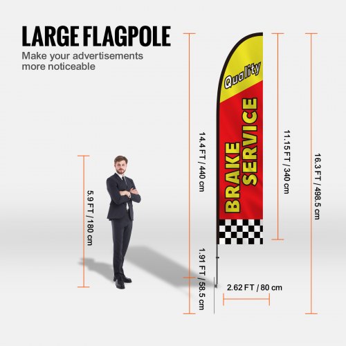 Auto Repair Advertising Feather Flag with Pole Kit Advertising Flags