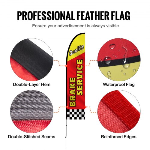 Auto Repair Advertising Feather Flag with Pole Kit Advertising Flags