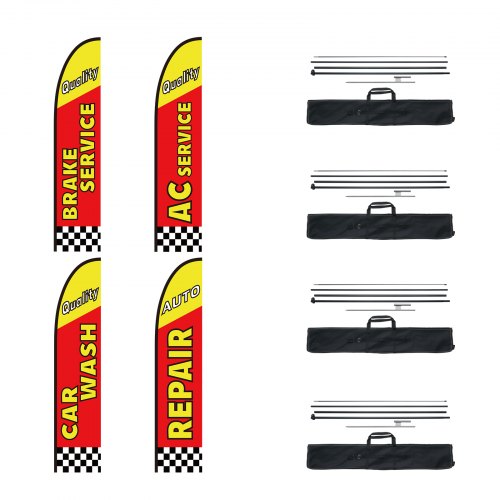 Auto Repair Advertising Feather Flag with Pole Kit Advertising Flags