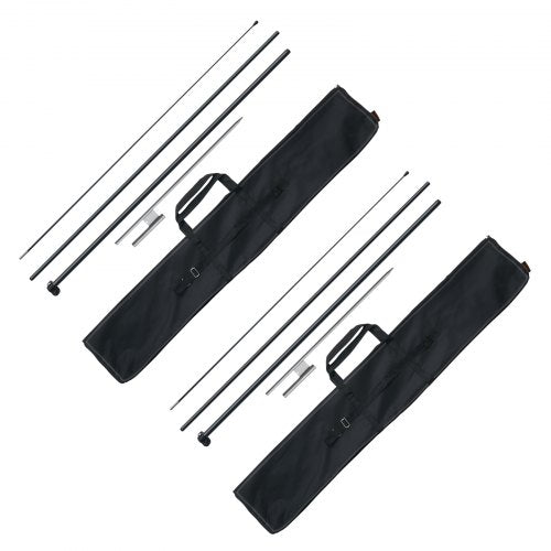Feather Flag Pole Kit 2 Packs Swooper Flag Pole 12.7 ft Sign Flag Poles