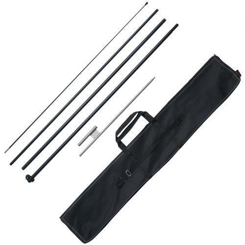 Feather Flag Pole Kit Swooper Flag Pole Set 16.3 ft Sign Flag Poles for Business