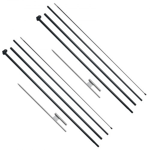 Feather Flag Pole Kit 2 Packs Swooper Flag Pole 16.3 ft Sign Flag Poles