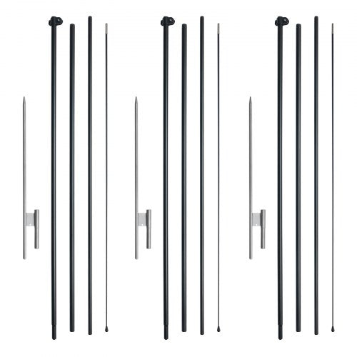 Feather Flag Pole Kit 3 Packs Swooper Flag Pole 16.3 ft Sign Flag Poles