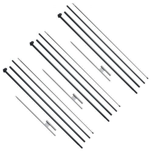Feather Flag Pole Kit 3 Packs Swooper Flag Pole 16.3 ft Sign Flag Poles