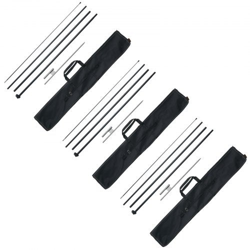 Feather Flag Pole Kit 3 Packs Swooper Flag Pole 16.3 ft Sign Flag Poles
