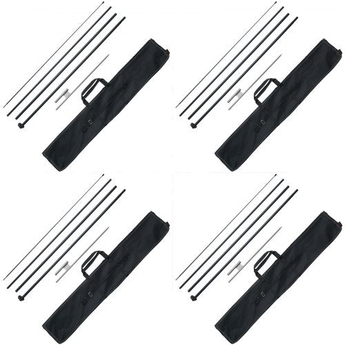 Feather Flag Pole Kit 4 Packs Swooper Flag Pole 16.3 ft Sign Flag Poles