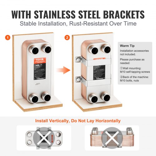 Heat Exchanger 5x 12 30 Plates Brazed Plate Heat Exchanger Copper316L