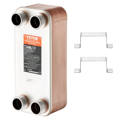 Heat Exchanger 5x 12 30 Plates Brazed Plate Heat Exchanger Copper316L