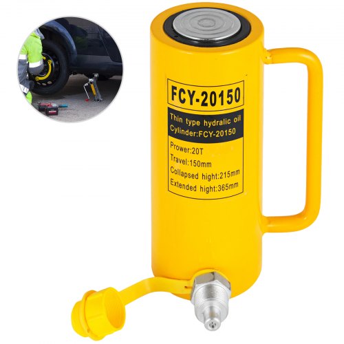 Hydraulic Cylinder Jack 20 Ton Solid Ram Hydraulic Cylinder 6 Inch Stroke