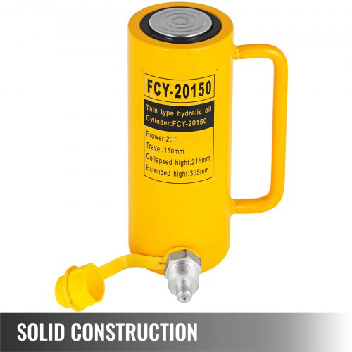 Hydraulic Cylinder Jack 20 Ton Solid Ram Hydraulic Cylinder 6 Inch Stroke