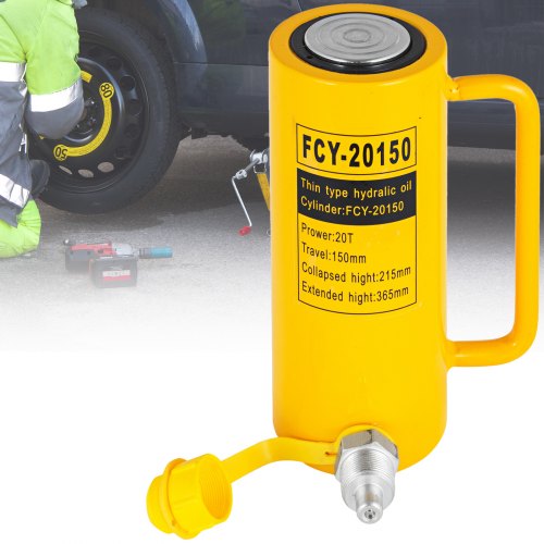 Hydraulic Cylinder Jack 20 Ton Solid Ram Hydraulic Cylinder 6 Inch Stroke