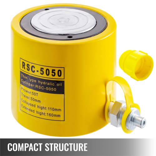 50T 2 Stroke Single Acting Hydraulic Cylinder Jack Ram – 80 MM