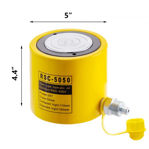 50T 2 Stroke Single Acting Hydraulic Cylinder Jack Ram – 80 MM
