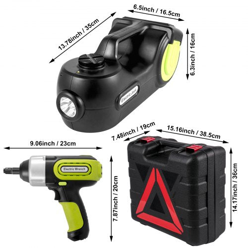 Electric Car Jack 5 Ton Car Jack Hydraulic with Electric Impact Wrench LED