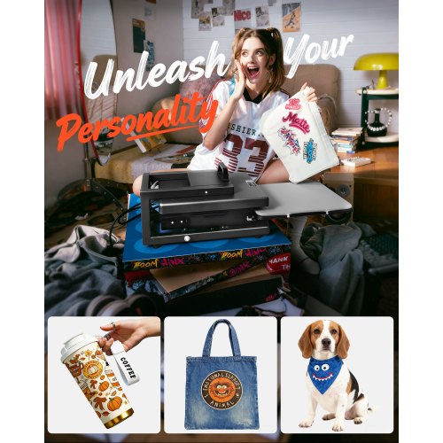 Heat Press Machine 15 x 15 inch 5in1 Multifunction Heat Up Fast and Even