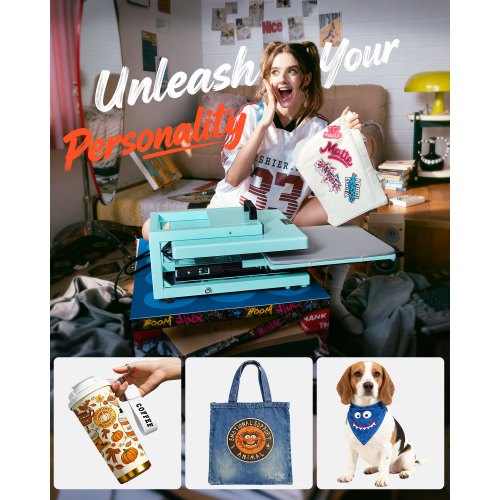 Heat Press Machine 15 x 15 inch 5in1 Multifunction Heat Up Fast and Even 1