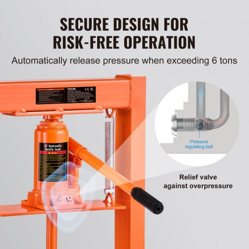 Hydraulic Shop Press 6 Ton HFrame Hydraulic GarageShop Floor Press
