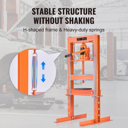 Hydraulic Shop Press 6 Ton HFrame Hydraulic GarageShop Floor Press