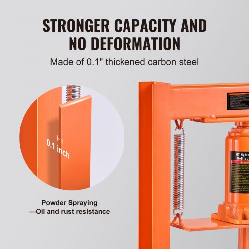 Hydraulic Shop Press 6 Ton HFrame Hydraulic GarageShop Floor Press
