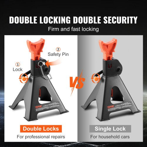 Jack Stands 3 Ton 6000 lbs Capacity Car Jack Stands Double Locking