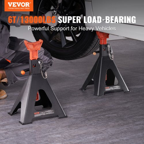 Jack Stands 6 Ton 13000 lbs Capacity Car Jack Stands Double Locking