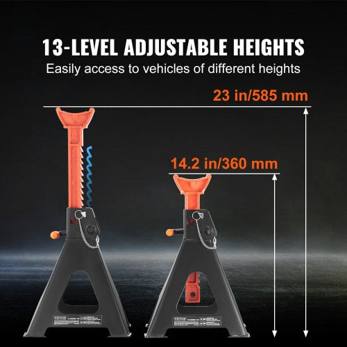 Jack Stands 6 Ton 13000 lbs Capacity Car Jack Stands Double Locking