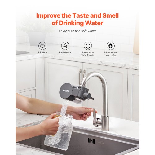 Faucet Mount Water Filter Horizontal Water Purifier for Sink Tap Carbon