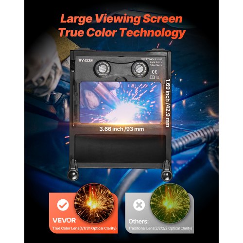 Welding Helmet Auto Darkening 366 x 169 True Color Welding Hood Solar
