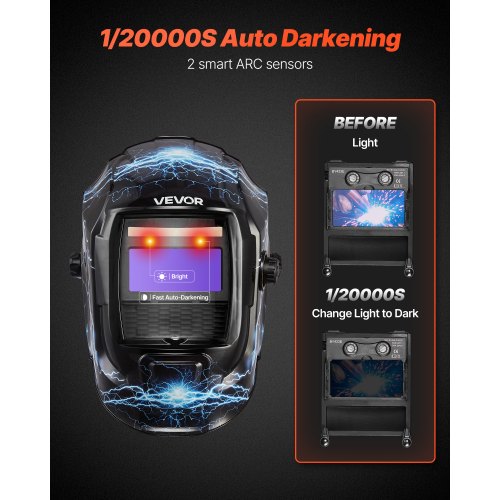 Welding Helmet Auto Darkening 366 x 169 True Color Welding Hood Solar