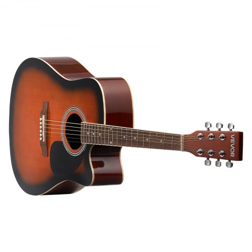 41 in Cutway Acoustic Guitar 6String Sunburst Solid Spruce Top Guitar
