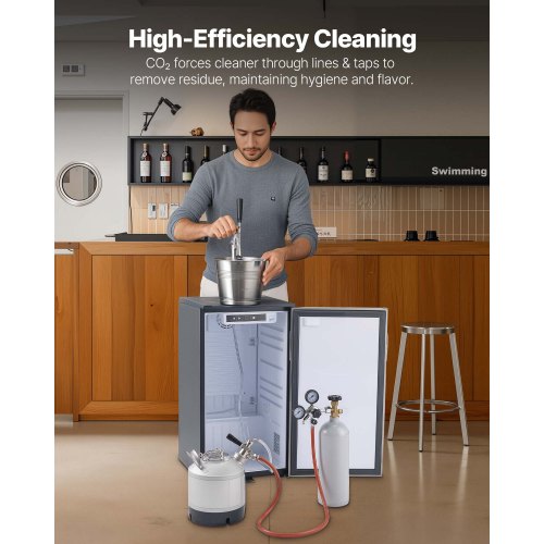 Cleaning Keg 175 Gallon6.5L Keg Line Cleaning Kit with D Coupler