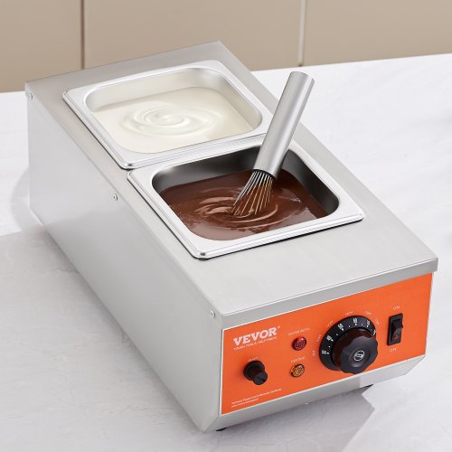 Chocolate Tempering Machine 9 Lbs 2 Tanks Chocolate Melting Pot with TEMP