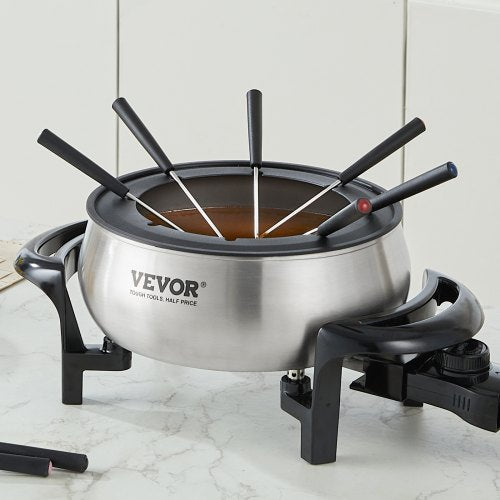 Electric Fondue Pot Set for Cheese Chocolate 3 Quart Chocolate Melting