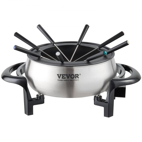 Electric Fondue Pot Set for Cheese Chocolate 3 Quart Chocolate Melting