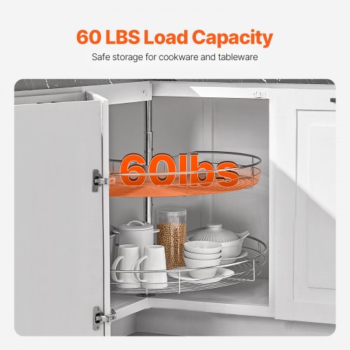 315 Kidney Shaped Chrome Corner Organizer 360° Rotatble Kitchen Base
