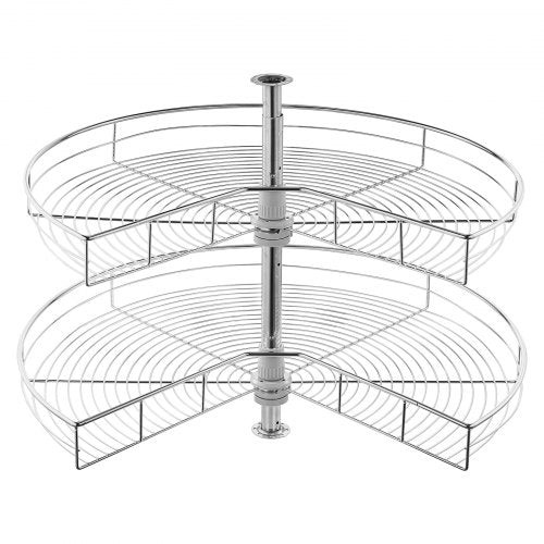 315 Kidney Shaped Chrome Corner Organizer 360° Rotatble Kitchen Base
