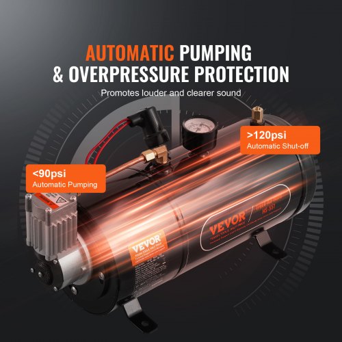 12V Air Compressor with Tank 08 Gallon3 L Train Horn Air Compressor 120